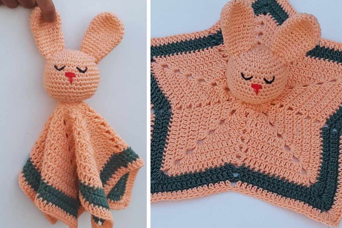 Handmade Crochet Newborn Bunny Gift Set (3pc) – Light Green Dress, Baby Shower Gift main image 0