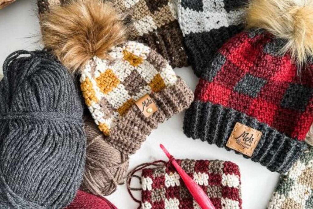 Cozy Winter Style – Free Rustic Plaid Crochet Hat Pattern – Crochet ...